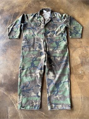 VTG 90s BigAL Camouflage Coveralls Baggy Utility Jumpsuit